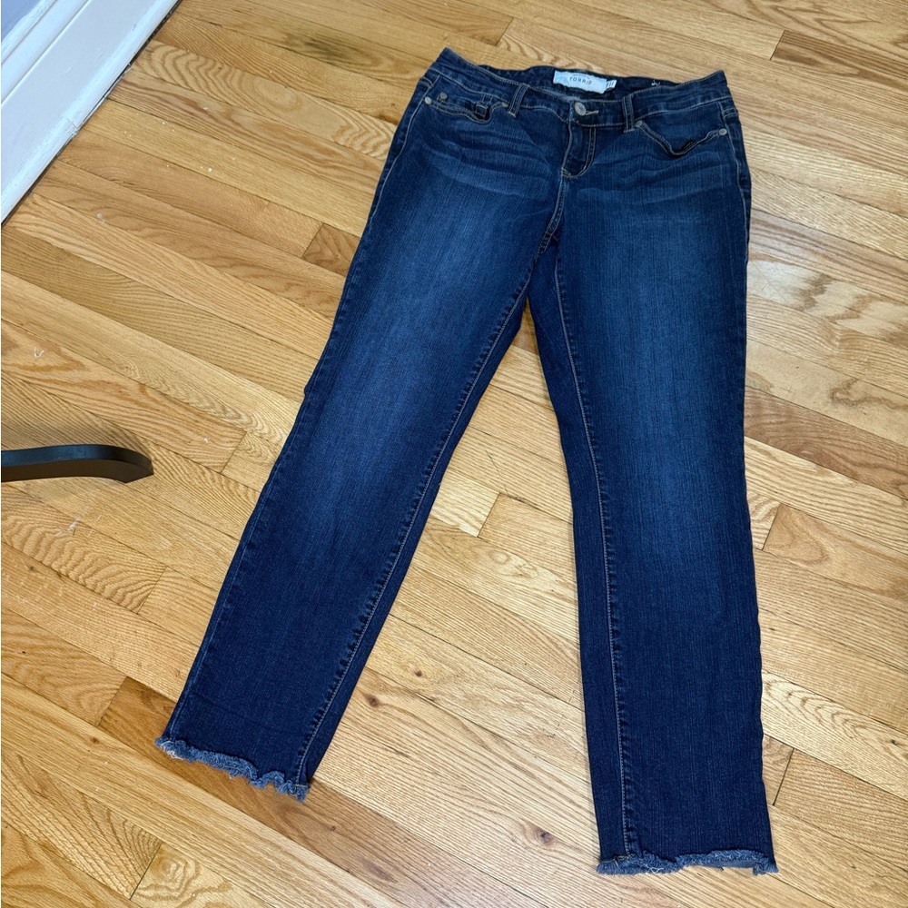 Torrid Blue Ankle Cropped Jeans with Classic Indigo Wash